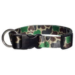 Collar ajustable de poliester estampado con argolla