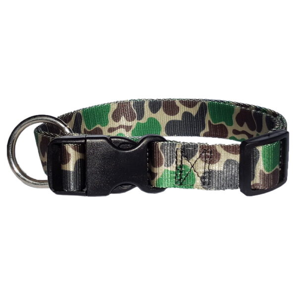 Collar ajustable de poliester estampado con argolla